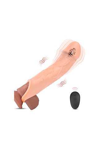 Pembe Tilki Titreşimli Uzaktan Kumandalı Penis Kılıfı