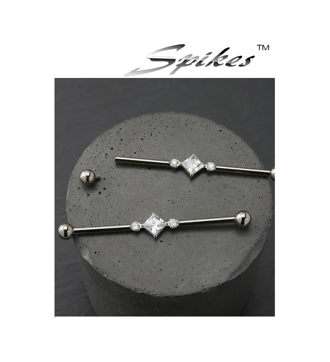 Spikes Titanyum Endüstriyel Kulak Deliği Piercing Çubuğu 161410560 Diğer