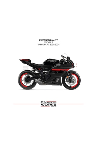 Yamaha R7 Kırmızı Sticker Set 2021 - 2023