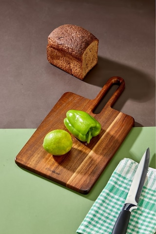 Cooker Lüx 36x20 Cm Akasya Ağacı Kesme Tahtası Kahverengi