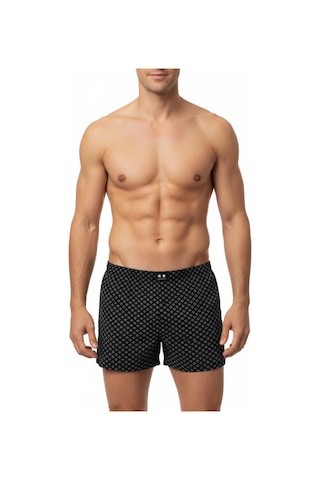 Erkek Penye Baskı Desenli Boxer Bgl-st05010 Siyah
