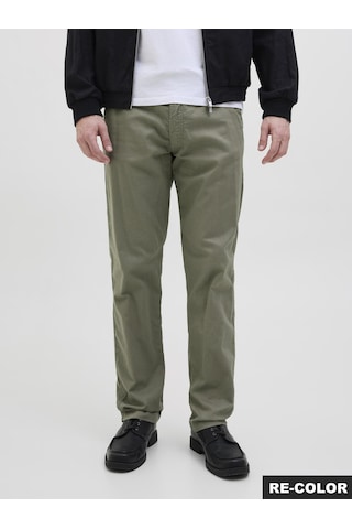Jack & Jones Erkek Keten Karisimli Rahat Kesim Pantolon - Kane - 12274977 Deep Lichen Green