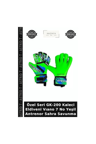 Özel Seri Gk-200 Kaleci Eldiveni Vıano 7 No Yeşil Antrenor Sahra Savunma