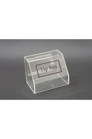 Asma Kilitli Pleksi Tip Box Bahşiş Kutusu Şeffaf 15x10xh12 Cm