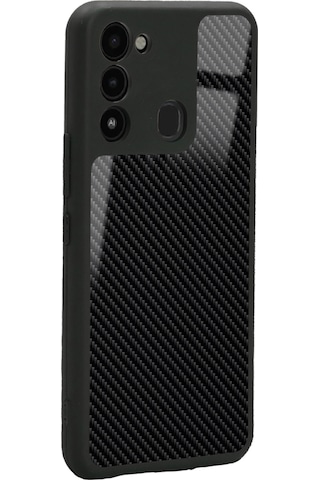 Tecno Spark 8c Carbon Tasarımlı Glossy Telefon Kılıfı Çok Renkli