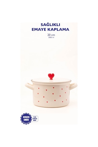 Cupid 20 Cm Emaye Tencere 3 Litre Bej