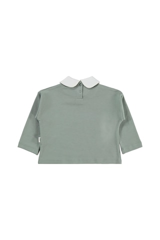 Civil Baby Çiçek Baskılı 6-18 Ay Sweatshirt - Yeşil Çağla Yeşili