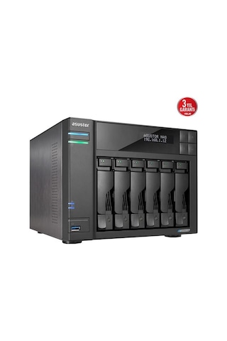 Asustor As6706t-8gb Celeron Qc- 8gb Ram- 6-diskli Nas Server Disksiz