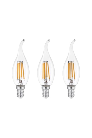 Heka 3'lü Filament Rustik Led Ampul Kıvrık Uç 8w 3000k E14 Gün Işığı