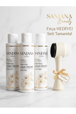 Yüz Fırçası Hediyeli 3 Adet Sanjana Keçi Sütlü Peeling Hediye