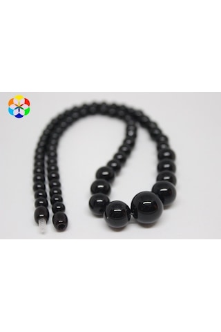 Onix (Oniks) Taşı Kolye Kehribar  Klipsli