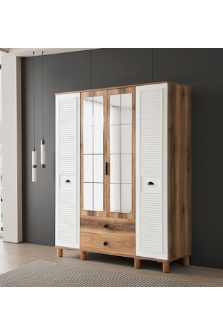 Formila Mdf 4 Kapılı Dolap-ceviz