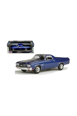 Motormax 1970 El Camino Mavi 1 24 Ölçek Metal Model Araba