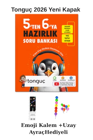 Tonguç 5'ten 6'ya Hazırlık Kitabı 2026 Yeni Kitap Uzay A.+emoji Kalem Hediyeli