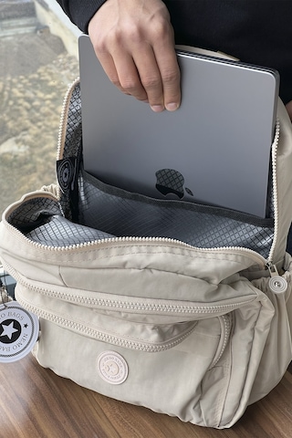 Nemo Group Sırt Çantası Bej Krinkıl Kumaş Suya Dayanıklı Bej