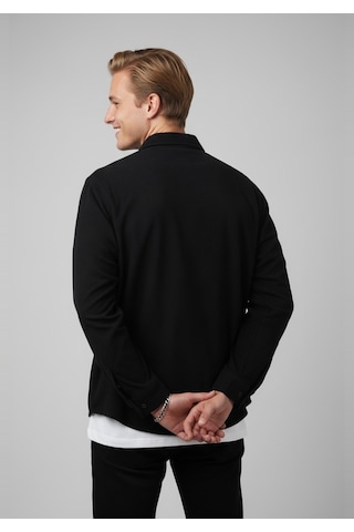 Deepsea Erkek Siyah Kadife Fitilli Rahat Kesim Gömlek Yumuşak Dokulu Likralı Kadife Gömlek 2600758 Siyah