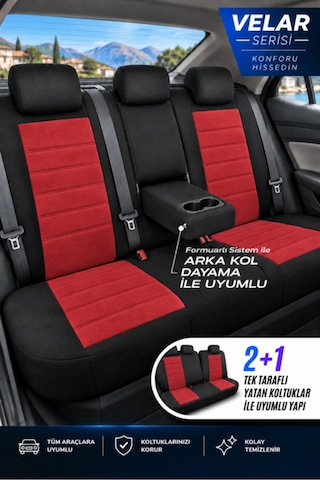 Renault Taliant Uyumlu Velar Serisi Keten Oto Koltuk Kılıfı Ortopedik Tam Set