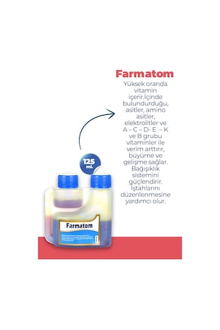 Munich Vet Farmatom Kanatlı Hayvanlar İçin Vitamin Desteği 125 ML