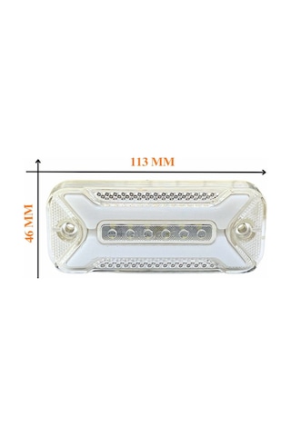 24v Yan Park Lambası Dorse Side Marker Beyaz 2 Fonksiyonlu Neon Ledli 113 46 Mm