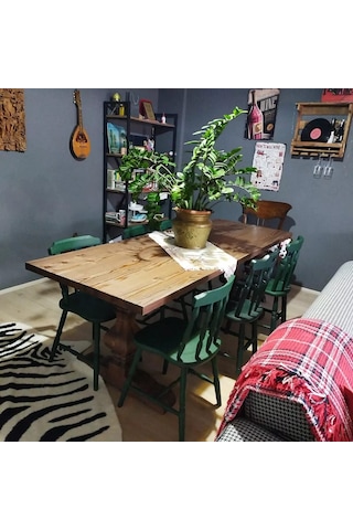 Masif Ahşap Yemek Ve Ofis Masası