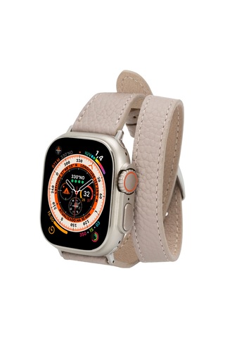 Alpıne Slim Double Tour Dune Brown Hakiki Deri Apple Uyumlu Watch Kordonu - 44/45/46/49mm