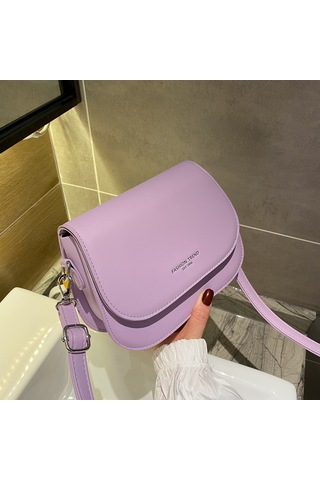 Yaz Basit Moda Kadın Crossbody Çanta - Mor