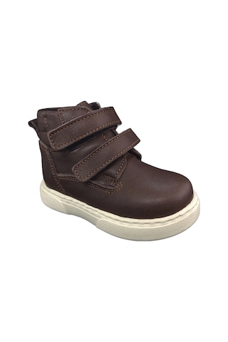 Ortopedikal1001 Ridente Kahverengi Bebe Erkek Çocuk Bot % 100 Deri Cırtlı Kahverengi