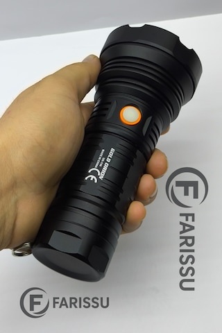 Or-t40 100w 5000 Lümen Şarj Edilebilir Led El Feneri - Yüksek Performans Ve Uzun Çalışma Süresi Siyah