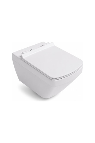 Isvea Prıssımo Asma Klozet 54 Cm. -duroplast Kapak Dahil, Beyaz 2 Parça Set Isv.36.01.03.06
