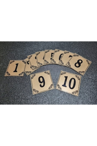 Kapı Numaraları 4X4 Cm Yapışkanlı No 1Den 10 A