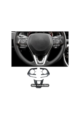 Toyota Rav4 Xa50 & Corolla E210 Hybrid 2019-2024 İçin Fit Direksiyon Düğme Kaplama Parlak Siyah