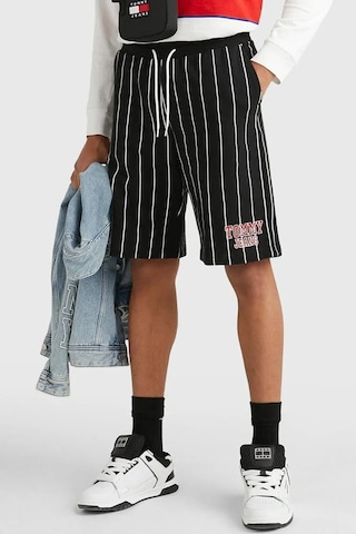 Tommy Hilfiger Tommy Jeans Oversize Pinstripe Men's Shorts Erkek Oversize Şort Siyah