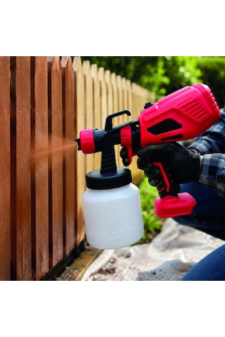 21v Şarjlı Boya Püskürtme Tabancası 800 Ml Hazneli Kablosuz Profesyonel Boyama Makinesi