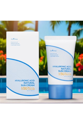 Isntree Hyalüronik Acıd Natural Sun Cream Doğal Güneş Kremi Spf 50+ Pa++++ 50 Ml