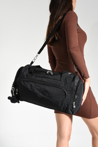 Unisex Kabin Boy Çapraz Askılı Omuz Çantası Seyehat Spor Çantası Hafif Klinkır Kumaş 40 25 Cm Siyah