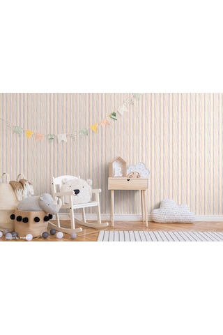 Adawall Adakids 8906-1 Genç Çocuk Çizgili Desenli Duvar Kağıdı