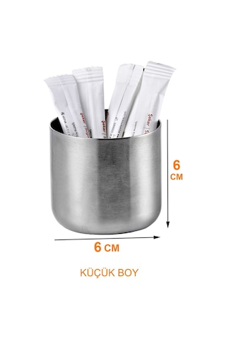 Kafe Restorantlar Için Stik Stick Şekerlik Çubuk Şekerlik Küçük Krom