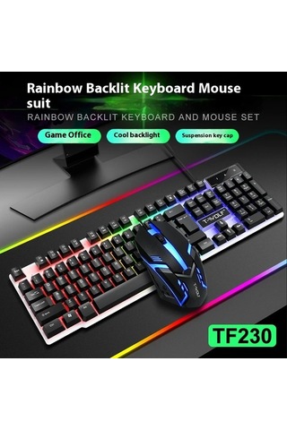 Techbloom Ergonomic Kablolu Klavye Ve Fare Seti White Mekanik Dokunus Temiz Ses Pc Notebook Windows Mac Uyumlu Diğer