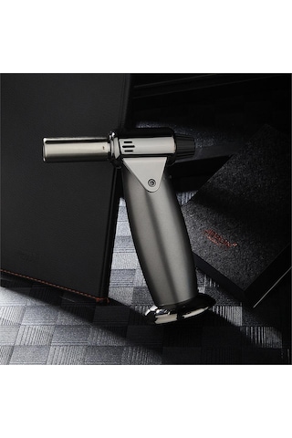 Bütan Torch Pürmüz Çakmak 1300 Derece Siyah Renk Metal