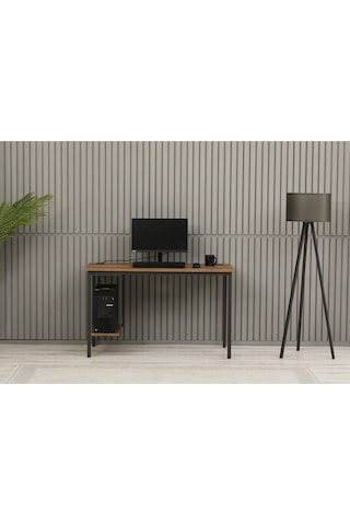 Arpelia Bilgisayar Masası Sağ Sol Yönlü Pc Kasa Raflı Antrasit