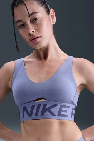 Hf7324-499 Nike Pro Indy Plunge-support Bra Pedli Kadın Spor Bra Lacivert