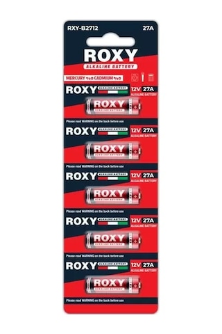 Sh Roxy Rxy-b2712 İnce 12 Volt Alkalin 27a Alarm Pil 5'li Paket Najmaddin