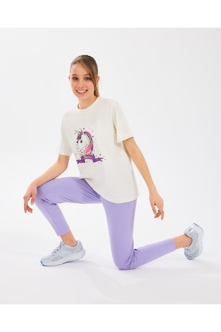 Skechers G Graphic Tee T-shirt Büyük Kız Çocuk Off White Tshirt Sk2510022-102 OFF WHITE