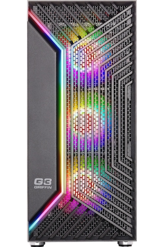 Green Griffin G3 Plus Argb Gaming Bilgisayar Kasası 4 120mm Fan + Tempered Cam 600w 80+ Bronze Psu Dahil + Mouse