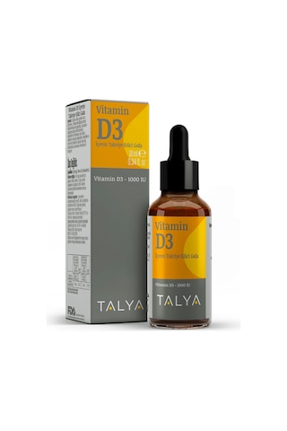 Talya Vitamin D3 İçeren Takviye Edici Gıda Damla 1000 IU 10 ML