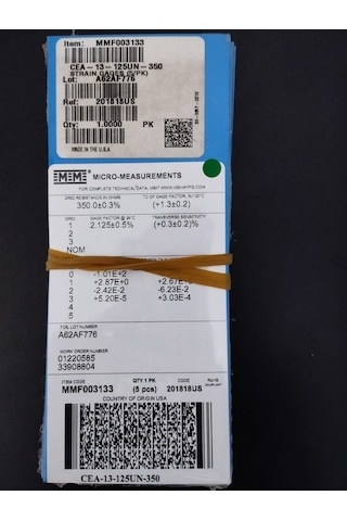 350 Ohm Strain Gauge Micro Measurements