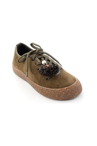 Bambi Haki Süet Kadın Sneaker K01646000472