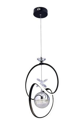 Sedef Tek Top Siyah Avize Siyah