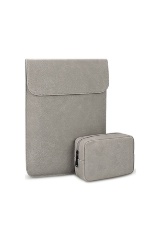 Yorke 2 Adet Unisex Ultra-ınce Astarlı Koruyucu Deri Laptop Çantası 15.4 Inç Yurt Dışından