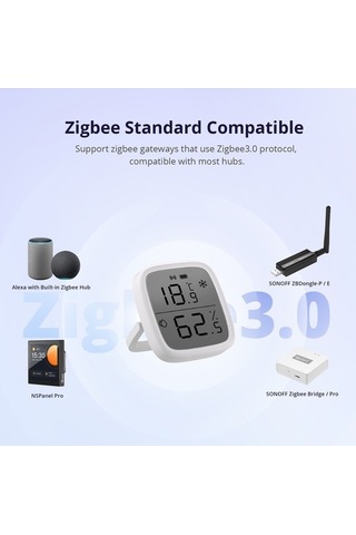 Ebitda Sonoff Snzb-02d 2,5 Lcd Akıllı Sensör, Gerçek Zamanlı İzleme, Bağlantılı Sensör